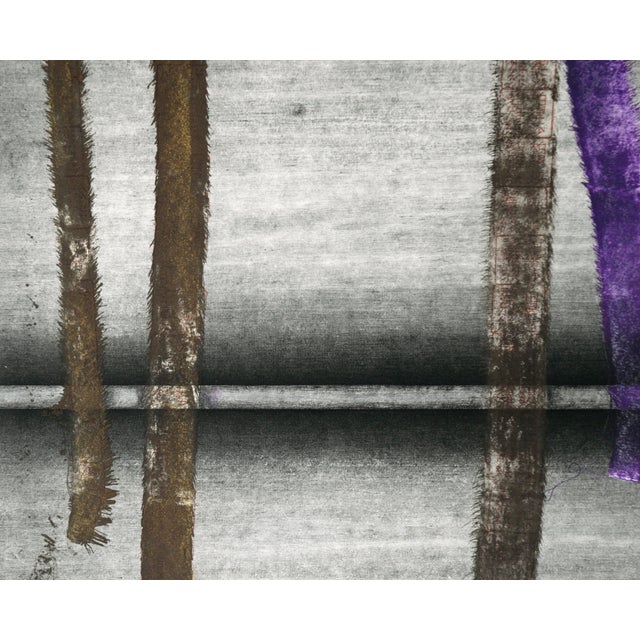 Brown "Parts of a Kimono" Multi-Layer Collagraph in Ink on Paper by Patricia A. Pearce For Sale - Image 8 of 10