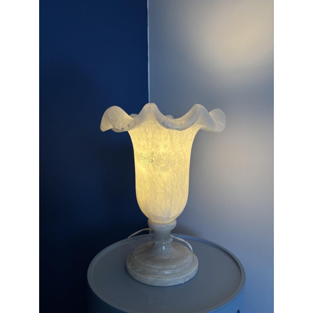 Vintage Alabaster Table Lamp, 1920s For Sale - Image 3 of 16