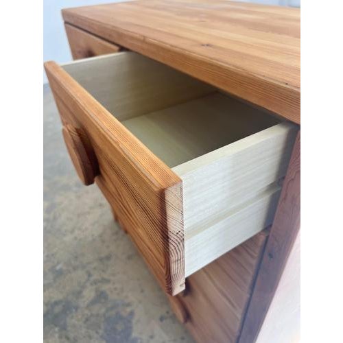 Wood Pine Wood Chest of Drawers with Round Handles For Sale - Image 7 of 11