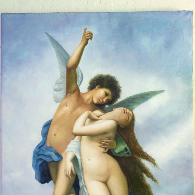William Adolphe Bouguereau the Abduction of Psyche Masters Study Oil on Linen For Sale - Image 11 of 17
