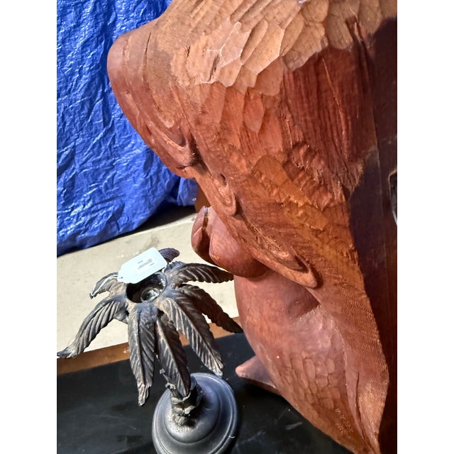 Wood Early 20th Century Very Unique Figure Head for Boat Mermaid Made of Cedar Ulysses Oxf 81 For Sale - Image 7 of 12