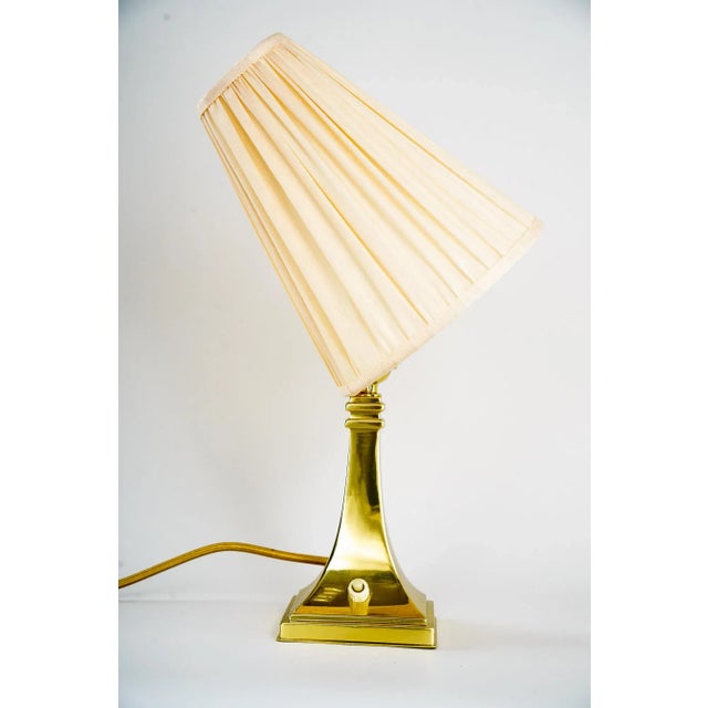 Art Deco Table Lamp with Fabric Shade, 1920s For Sale - Image 4 of 10