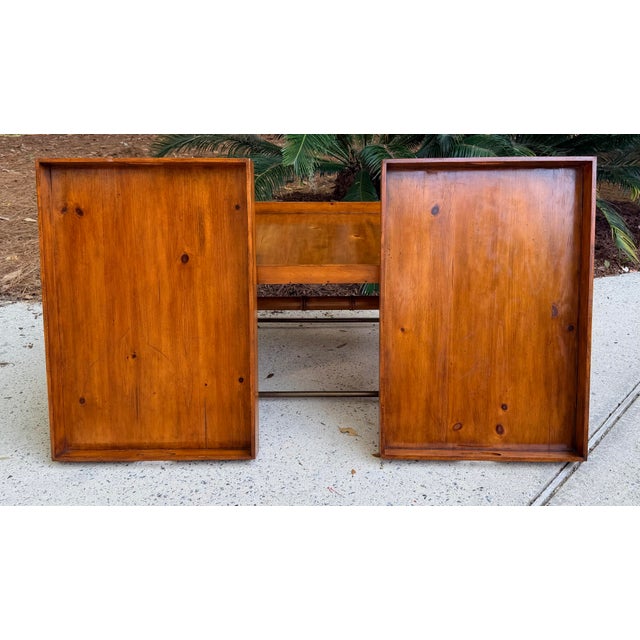 Wood Ralph Lauren Rustic Double Tray Top Coffee Table For Sale - Image 7 of 11