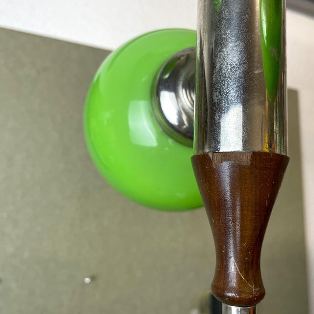 Mid-Century Modern Space Age Portuguese Chandelier with Green Glass Globes, 1960s For Sale - Image 4 of 10