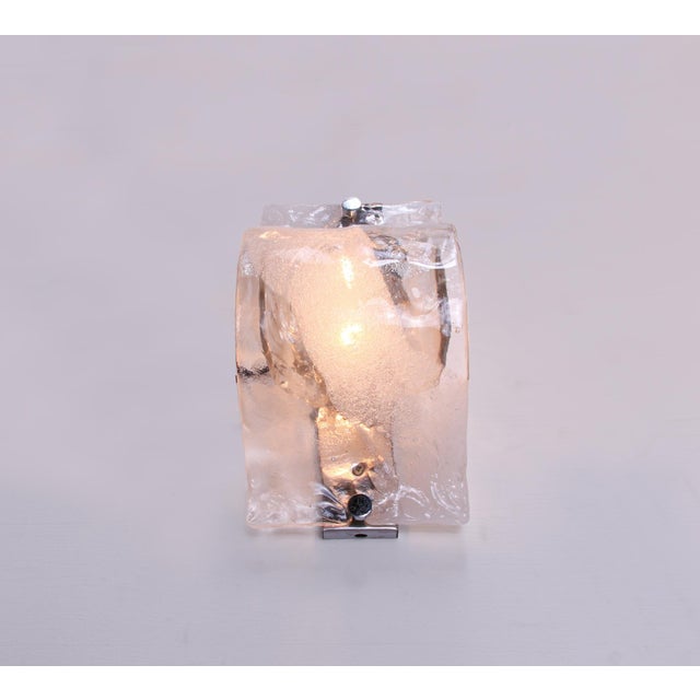 Silver Large Murano Glass Wall Sconce from Mazzega, 1960s For Sale - Image 8 of 18