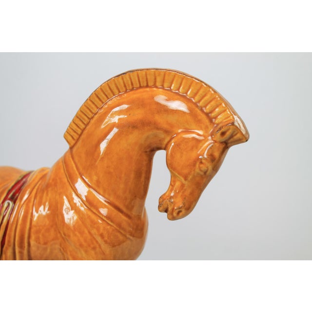 Mid 20th Century Mid-Century Ceramic Tang-Style Trojan Horse Figurine For Sale - Image 5 of 10