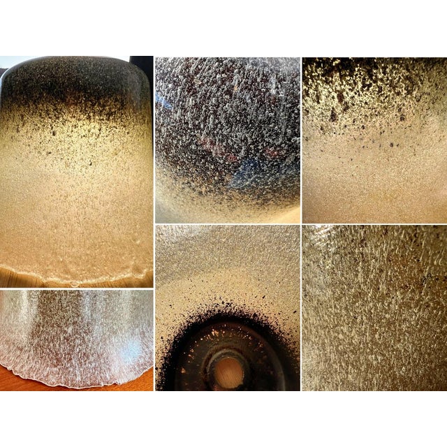 Vintage Mushroom Pendant Lamp in Brass and Hand-Blown Glass from Peill & Putzler, Germany, 1970s For Sale - Image 6 of 11