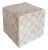 Ella Cream Patterned Cube Cushioned Stool For Sale