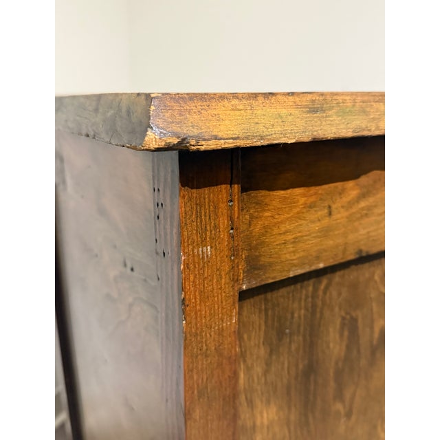 Vintage Primitive Wood Apothecary-Style Five-Drawer Cabinet For Sale - Image 10 of 14