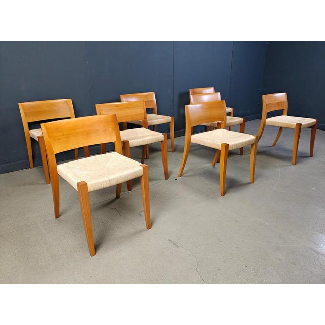 Ticino Dining Chairs by Bruno Reichlin for Molteni, 1990s, Set of 8 For Sale - Image 10 of 13