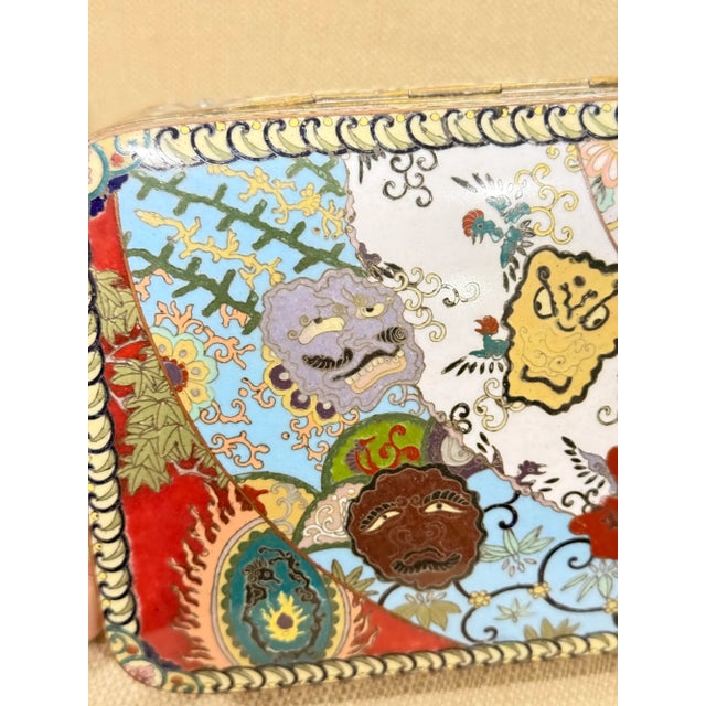 An exceptionally rare and unusually large Japanese cloisonne enamel box of the Nagoya School, dating to the Meiji period,...