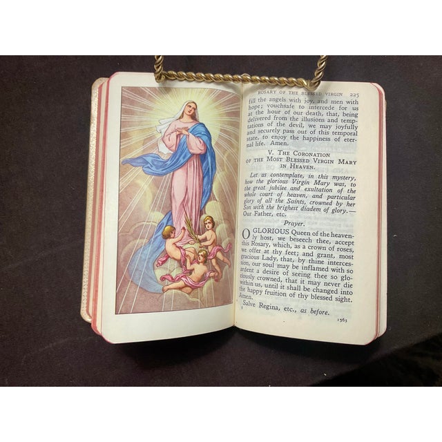 Vintage Mother of Pearl Catholic Prayer Book Made in Belgium Circa 1954 For Sale - Image 13 of 16