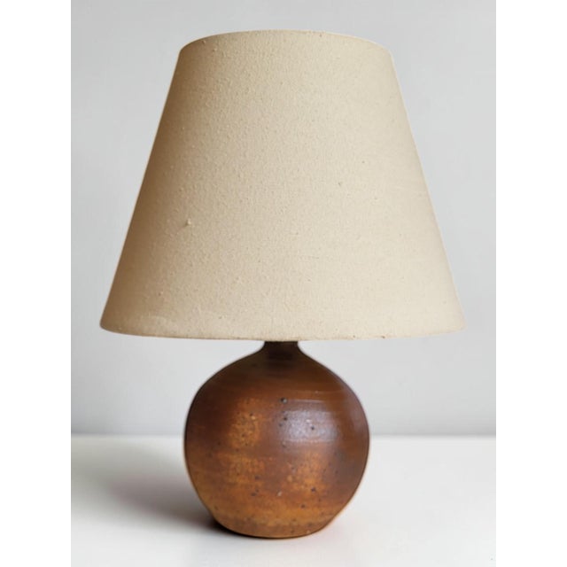 Ceramic Stoneware Globe Lamp, 1970s For Sale - Image 7 of 7
