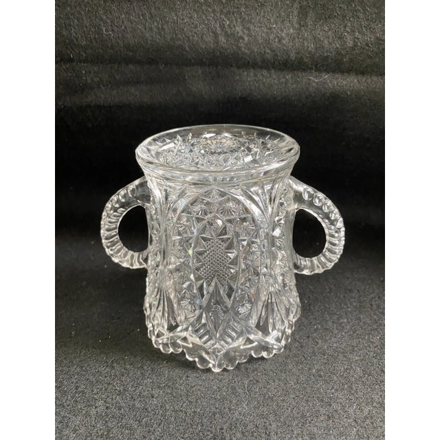Glass Stunning! American Brilliant Period (Abp) Late 1800’s- Early1900’s, Rare, Sparkeling Hand-Cut Glass Sugar Bowl / Multi-Use For Sale - Image 7 of 9