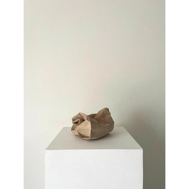 Roger Denton, Scrunched Paper Bag, Sculpture in Limestone, 21st Century For Sale - Image 6 of 7