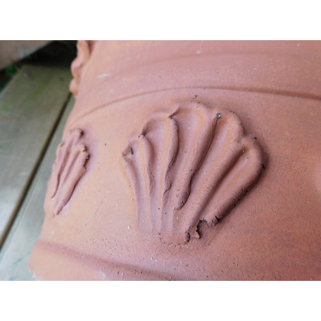 Mid-Century Bitossi F.&F. Italian Terracotta Planter With Festoon Swags & Mascarons For Sale - Image 12 of 13