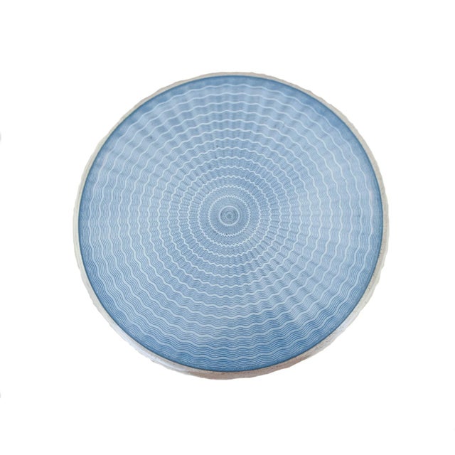 We are delighted to offer you this sterling silver and enamel jar. The lid is sterling and enamel while the jar is...