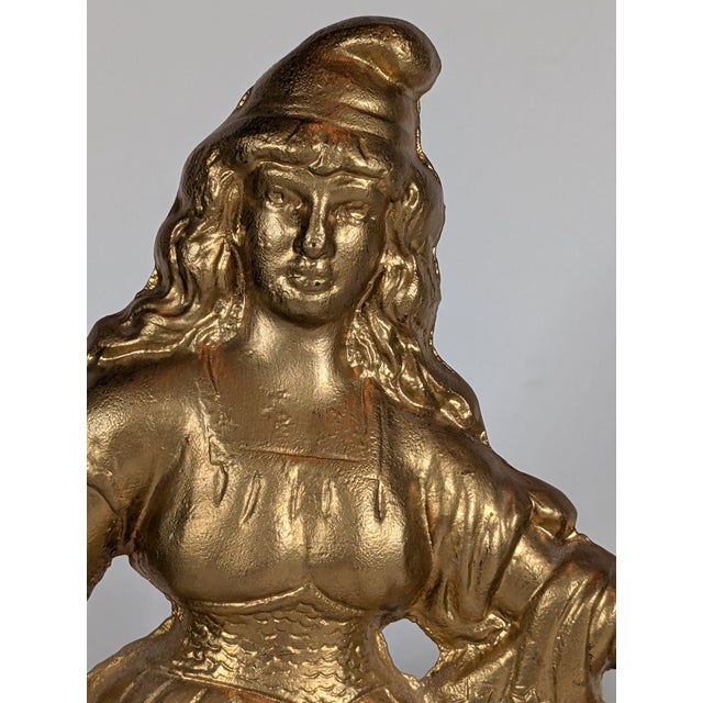 Late 19th Century Rare Antique Gilded Commerce Mantle Clock by Golden Novelty MFG C 1885 For Sale - Image 5 of 11