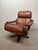 Mid-Century Modern Vintage Swivel Lounge Chair in Cognac Leather on Plywood Frame from Leolux, 1970s For Sale - Image 3 of 10