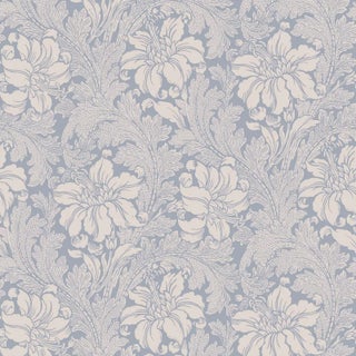 SAMPLE - Boråstapeter Acanthus Garden Wallpaper In Blue For Sale