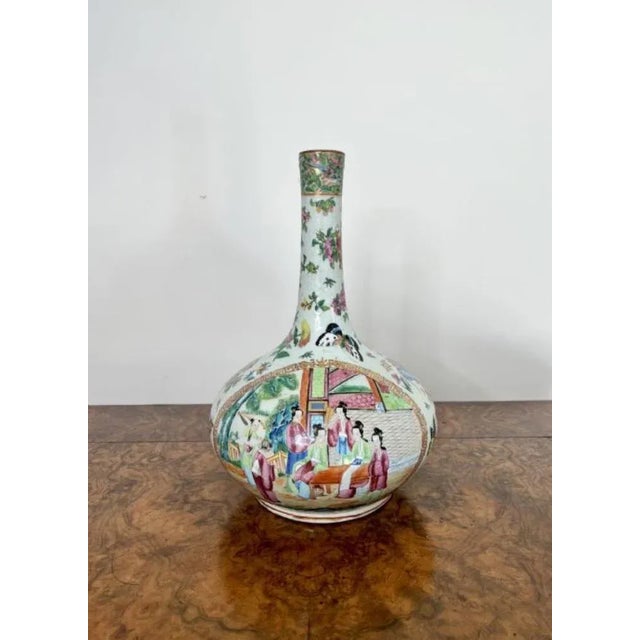 Large 19th Century Chinese Famille Rose Vase, 1860s For Sale - Image 9 of 9