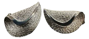 Vintage Coro Silver Tone Clip on Earrings - A Pair