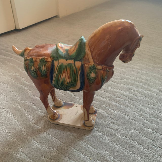 Chinese Tang-Style Chinese Ceramic Horse For Sale - Image 3 of 9