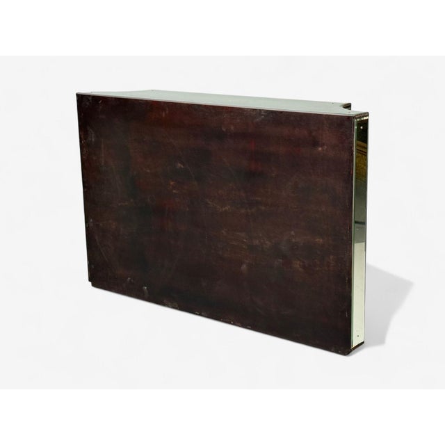 Art Deco Style, Antique Glass and Painted Wood Concave Mirrored Cabinets, A Pair For Sale - Image 13 of 13