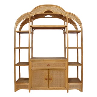 Bamboo & Rattan Etagere For Sale