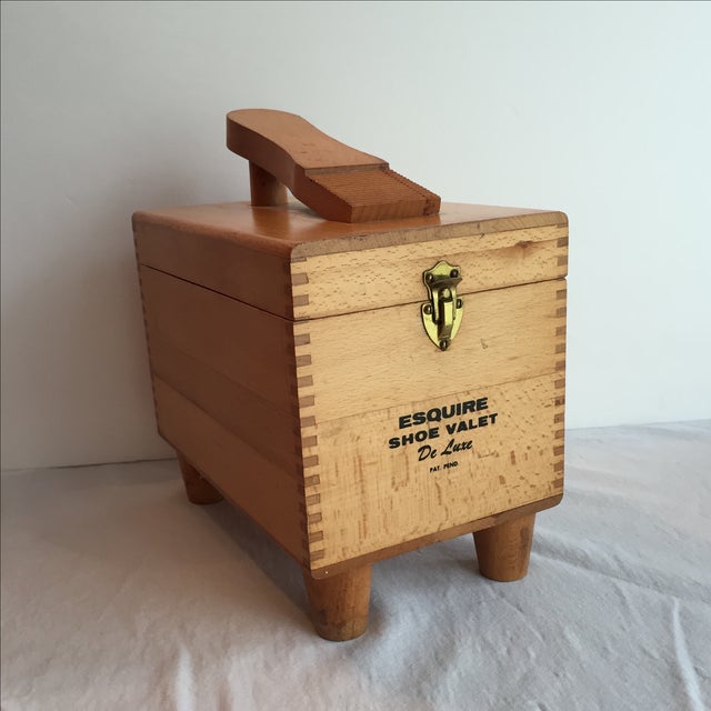 Esquire Shoe Valet DeLuxe Wooden Box Chairish