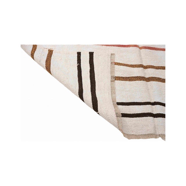 Striped Vintage Turkish Hemp Kilim Rug - 5`0" X 9`3" For Sale In Los Angeles - Image 6 of 6