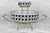 Mid 20th Century Mid-Century Black White Rattan Motif Glass Chip & Dip Serving Bowl Set For Sale - Image 5 of 9