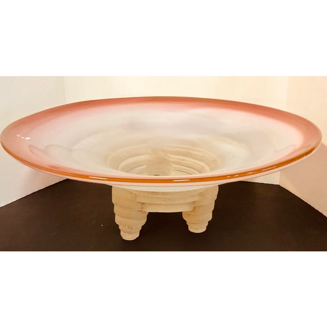 Stunning centerpiece bowl by famed artist Neil Drobnis. Will make a beautiful addition to any tablescape.