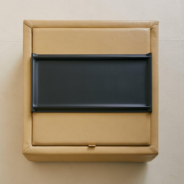 Plastic French Leather Coffee Table with Storage by Ligne Roset, 1970s For Sale - Image 7 of 11