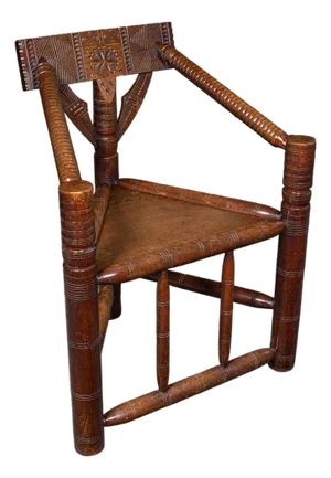 Antique Old Saxon Armchair, English, Oak, Turner's Chair, Elbow Seat, Victorian