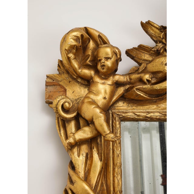 Italian Baroque Style Giltwood Wall Mirror For Sale - Image 9 of 12