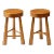 Pair of Amarante Solid Pinewood Stools For Sale