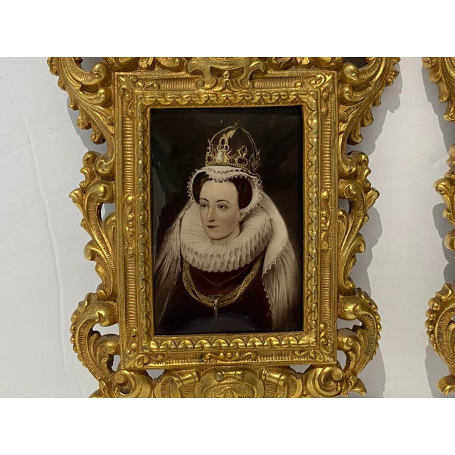 Spanish Spanish Nobility Small Portraits 1960s From Seville Casa Rodan Sevilla Decoupage For Sale - Image 3 of 12