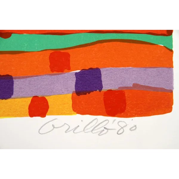 This serigraph, titled "Duerme," was created by the American artist, John Grillo (1917 - 2014), in 1980. It is edition...