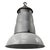 Industrial Large Vintage Industrial French Light Grey Enamel Pendant Light from Mazda For Sale - Image 3 of 5