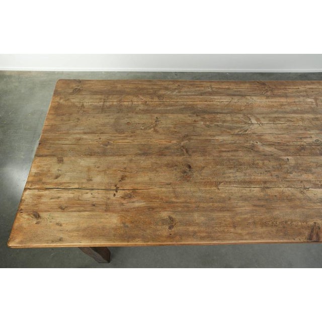 Wood Large Antique 19th Century Farmhouse Dining in Pinewood For Sale - Image 7 of 13