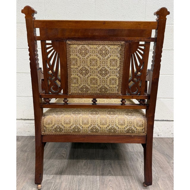 Antique Victorian Eastlake Library Chair Lounge Chair Armchair For Sale - Image 14 of 16