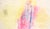 Blue and Pink on Yellow - Textured Transfer Monotype in Oil on Paper by Heather Speck For Sale - Image 4 of 6