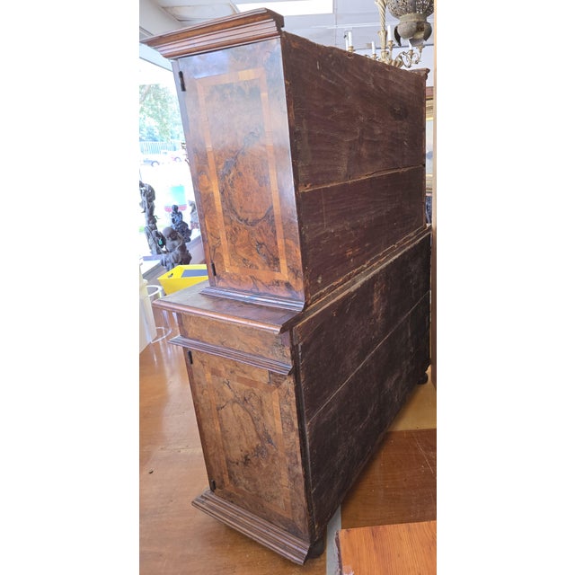 17th Century Burl Walnut Veneer Cabinet Flemish German Low Country For Sale - Image 16 of 17