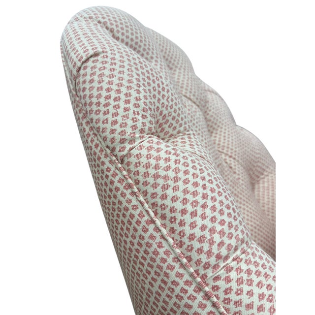 English Rose Tarlow Fully Upholstered Tufted Langley Lounge Chair - 1 of 2 For Sale - Image 3 of 4