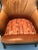 Metal Designer Knoll Upholstered High Wingback Saddle Leather Chair For Sale - Image 7 of 13