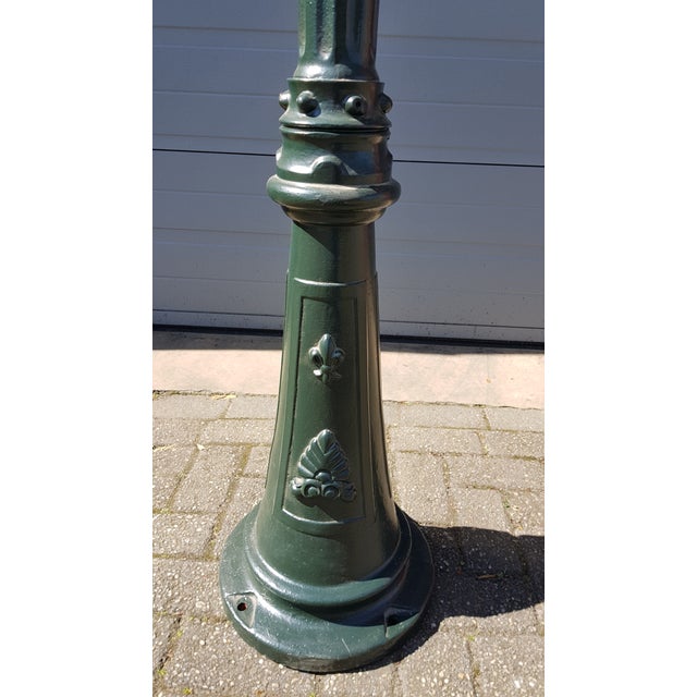 Cast Iron Lamp Post Rotterdammer with Square Copper Lantern For Sale - Image 6 of 8