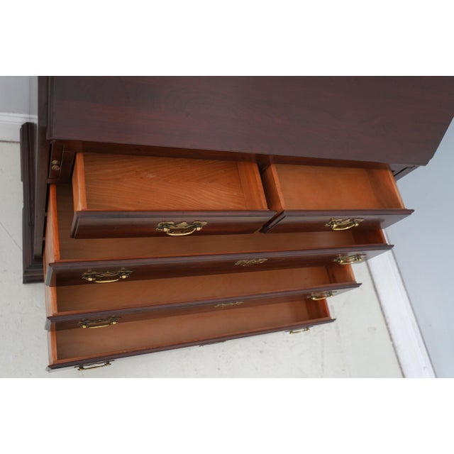 Wood Ethan Allen Georgian Court Cherry Secretary Desk For Sale - Image 7 of 18