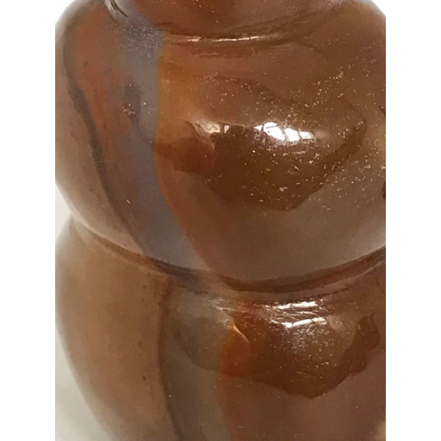 Vintage Chalcedony Double Gourd Snuff Bottle For Sale - Image 13 of 14