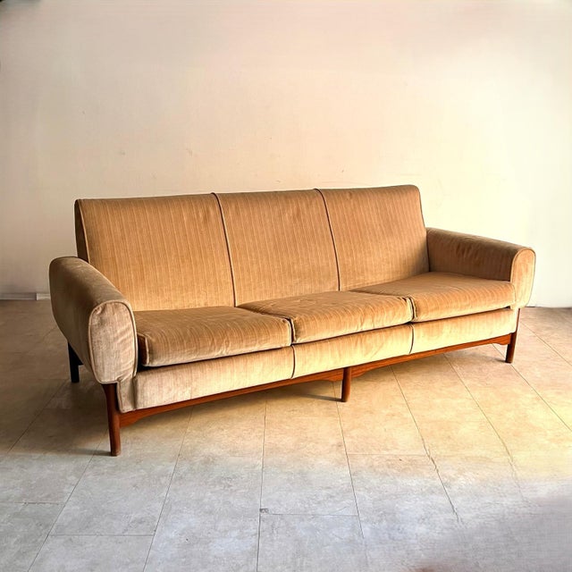 A magnificent and rare Mid-Century Modern Italian living room set, model 'Kiushu', produced by the renowned Fratelli...